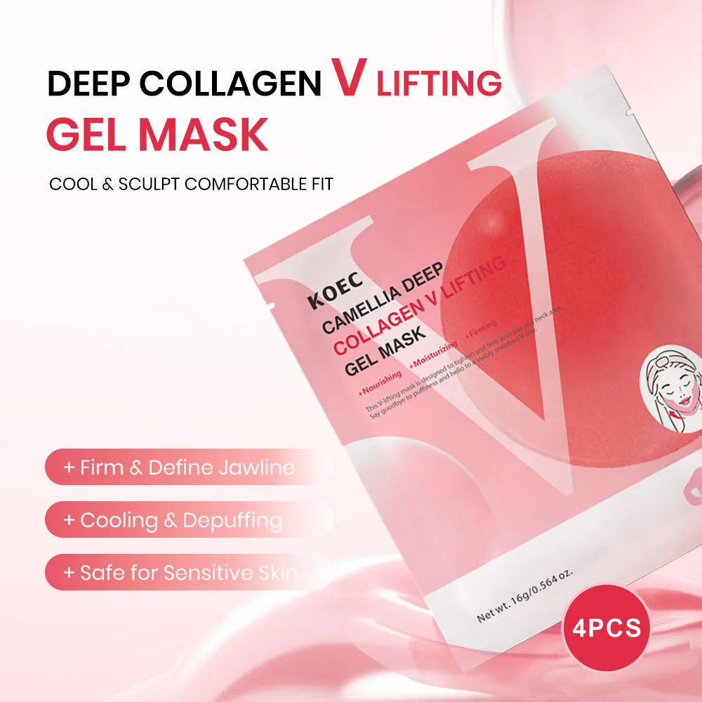 KOEC Camellia Deep Collagen V Lifting gelmaske 4 stk opstrammende