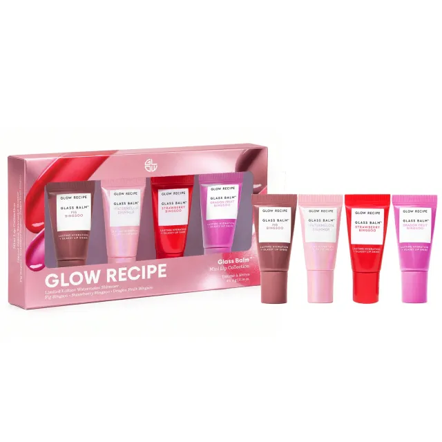Glow Recipe Glass Balm læbepomade 4-pak mini 12 timers fugt