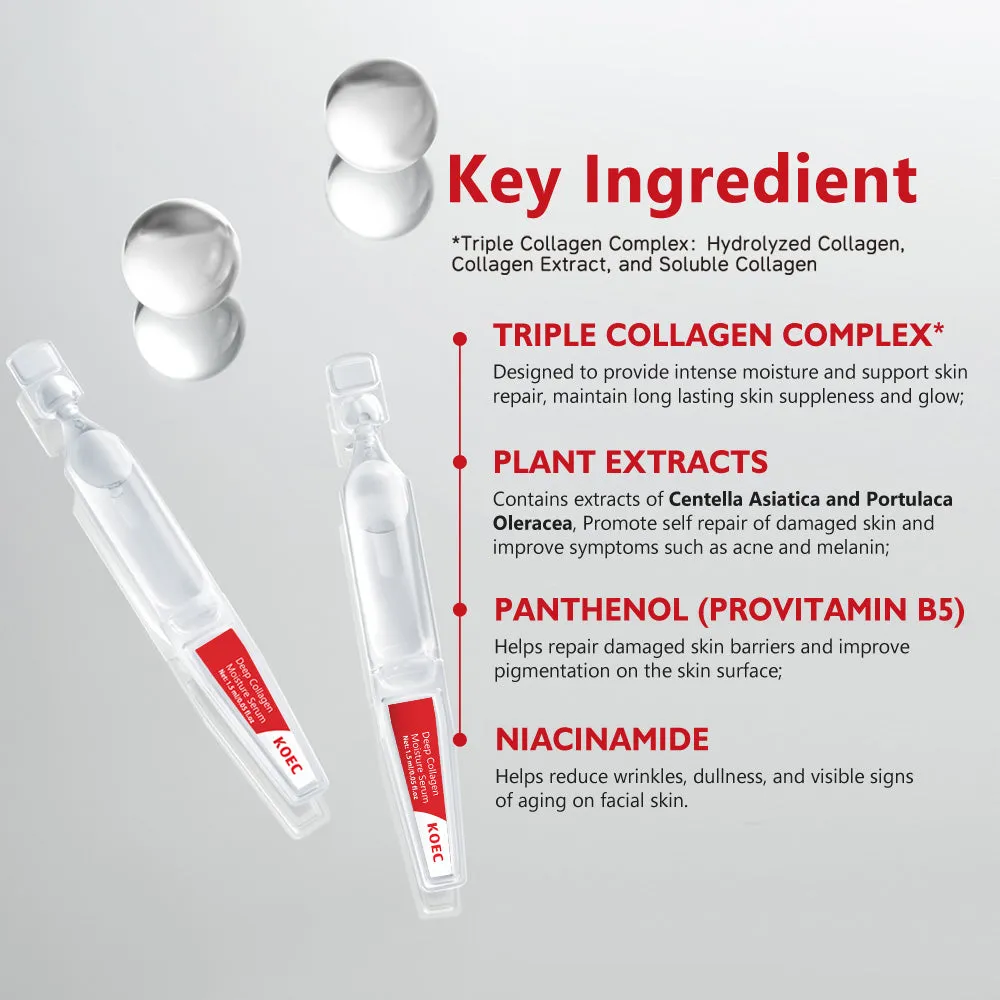KOEC Collagen Repair ansigtsserum 30 kapsler fugt