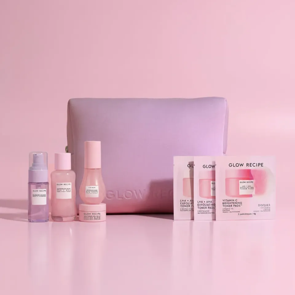 Glow Recipe Glow to Go Travel Kit saet 8 dele fugt