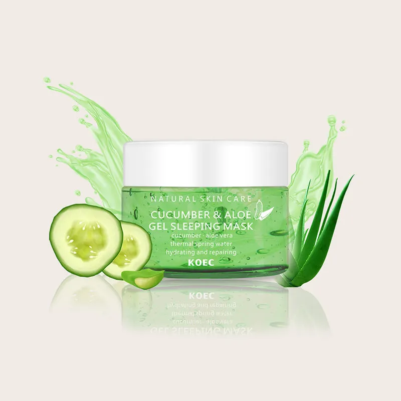 KOEC Cucumber Aloe natmaske gel 150g til tør hud