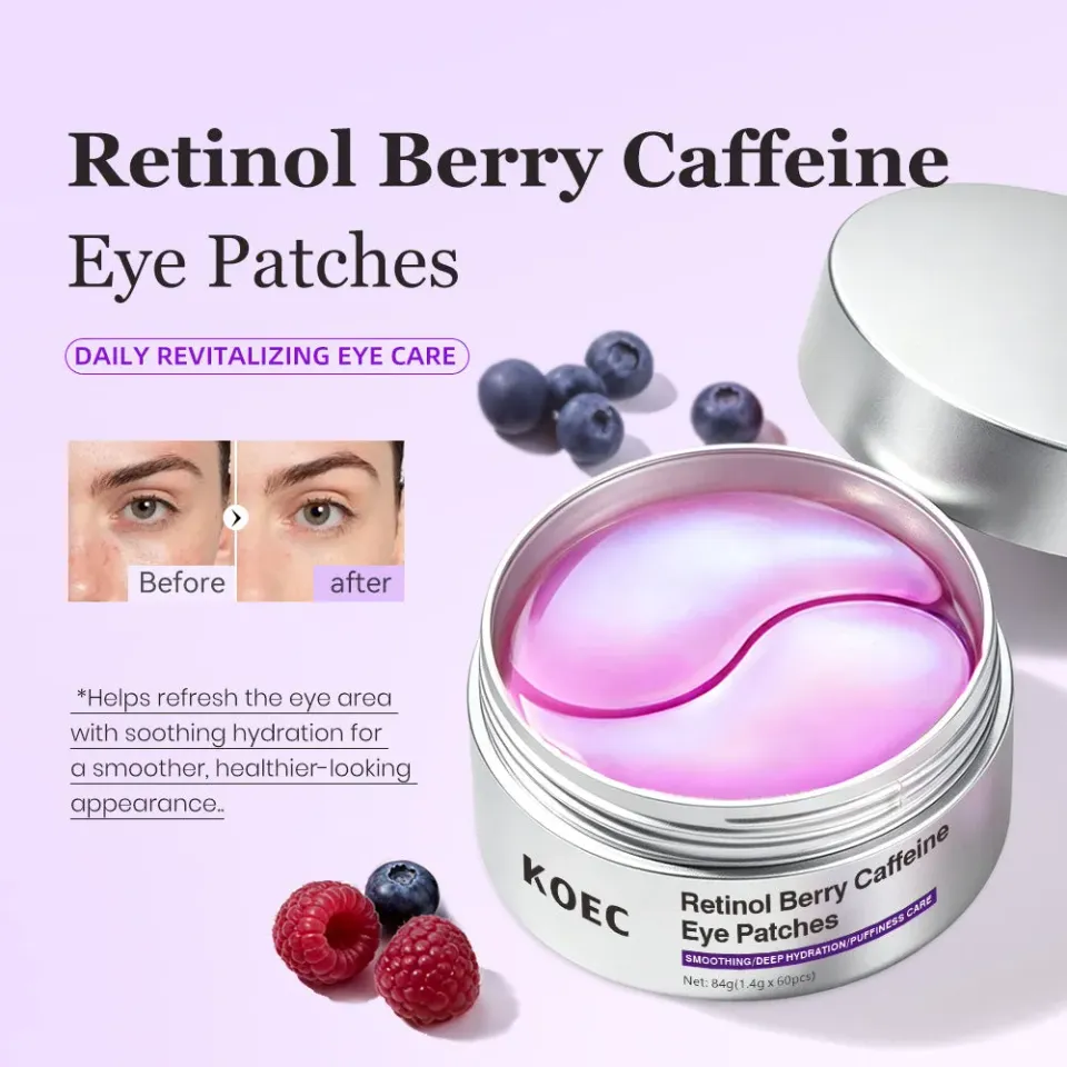 KOEC Retinol Berry Caffeine øjenmaske mod hævelse