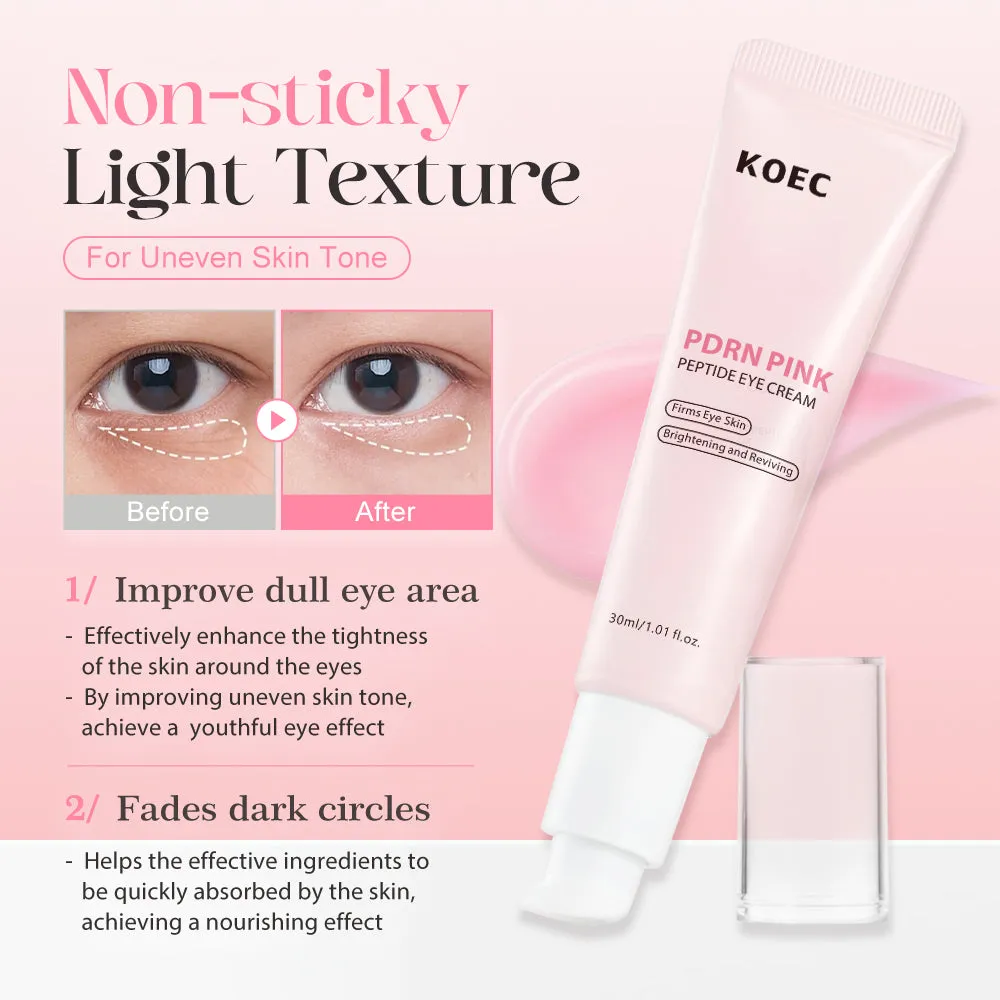KOEC PDRN Pink Peptide øjenserum mod mørke rande