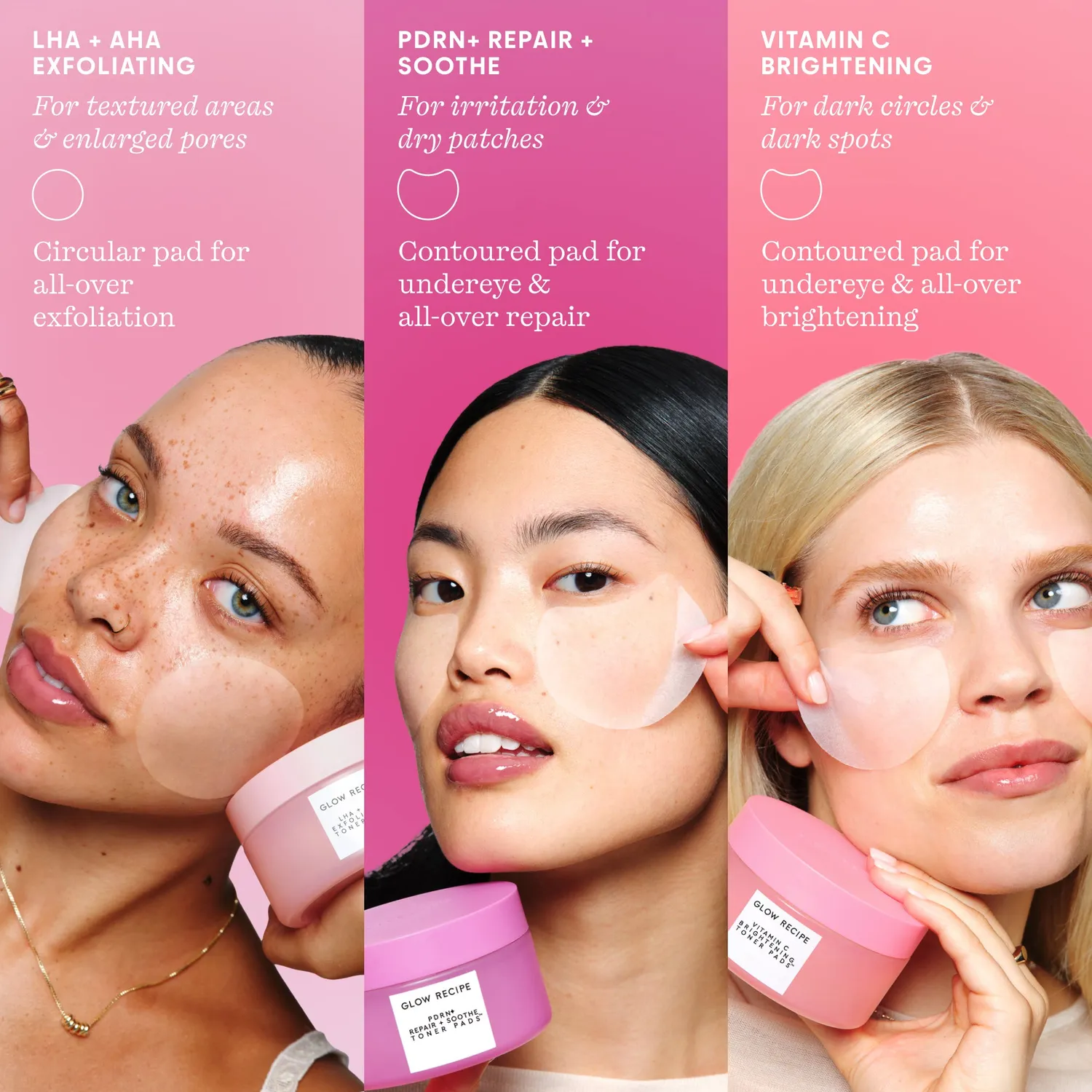 Glow Recipe Toner Pad sæt 12 breve eksfolierende