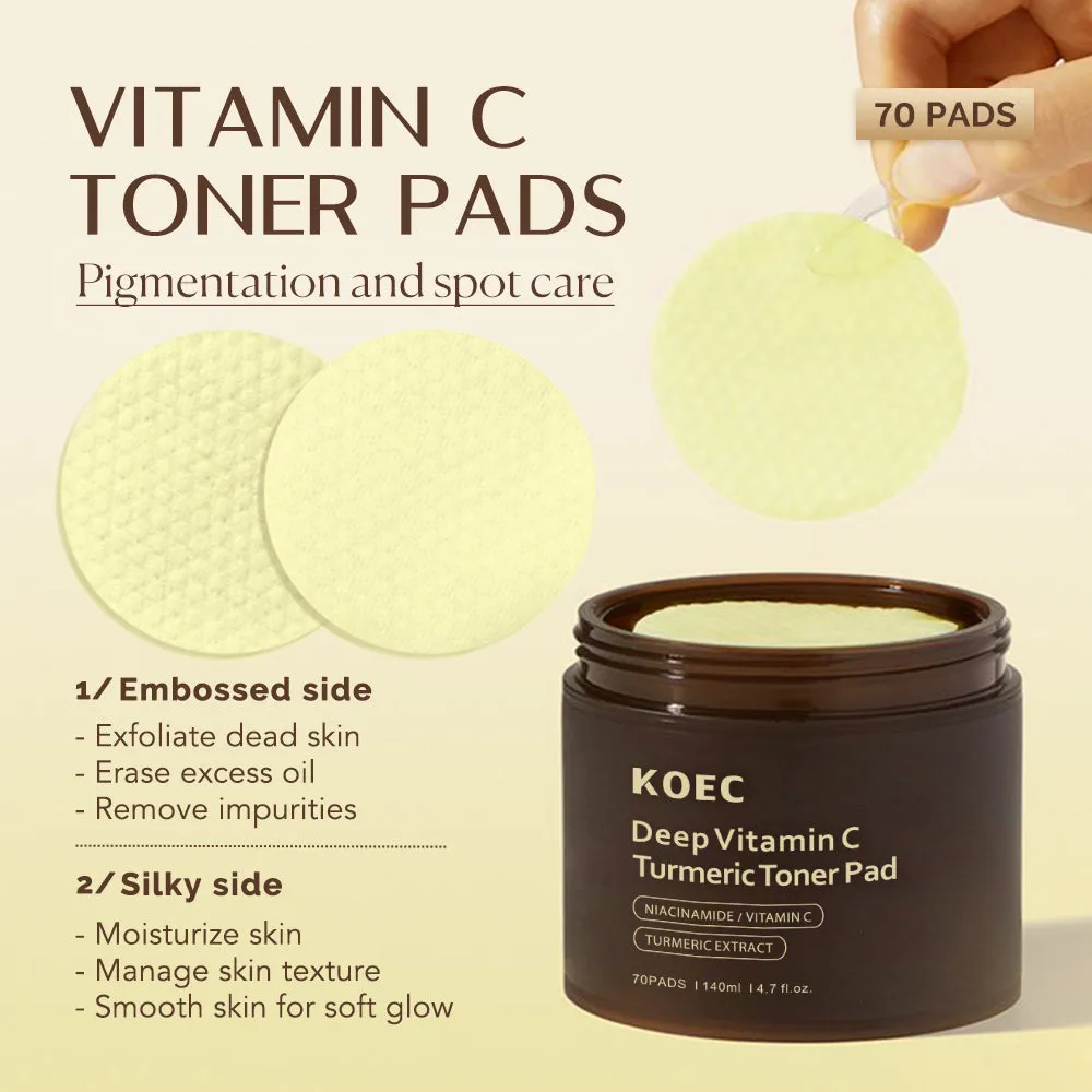 KOEC Deep Vita C toner pads 70 stk milde