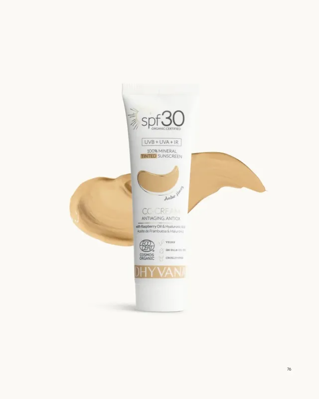 Dhyvana SPF30 CC Cream solcreme med farve mineral