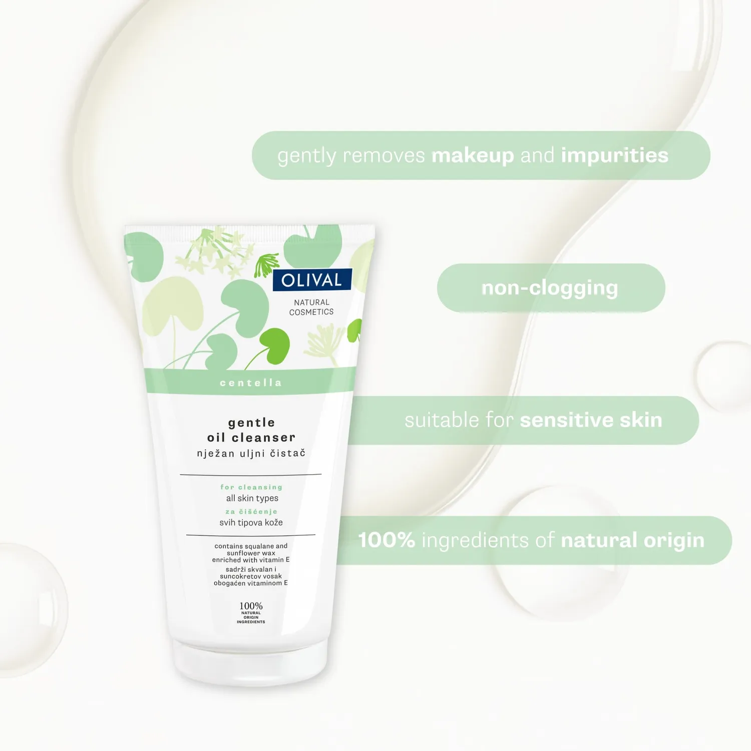 Olival Professional Centella rensebalm olie rens uden parfume