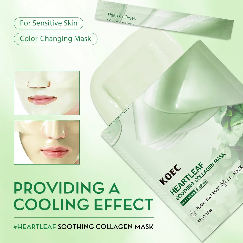 KOEC Heartleaf Collagen maske 4 stk fugt beroligende
