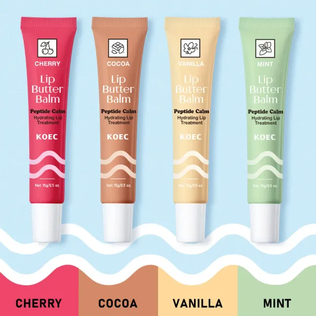 KOEC Peptide Calm Lip Butter Læbebalsam 4 stk sæt