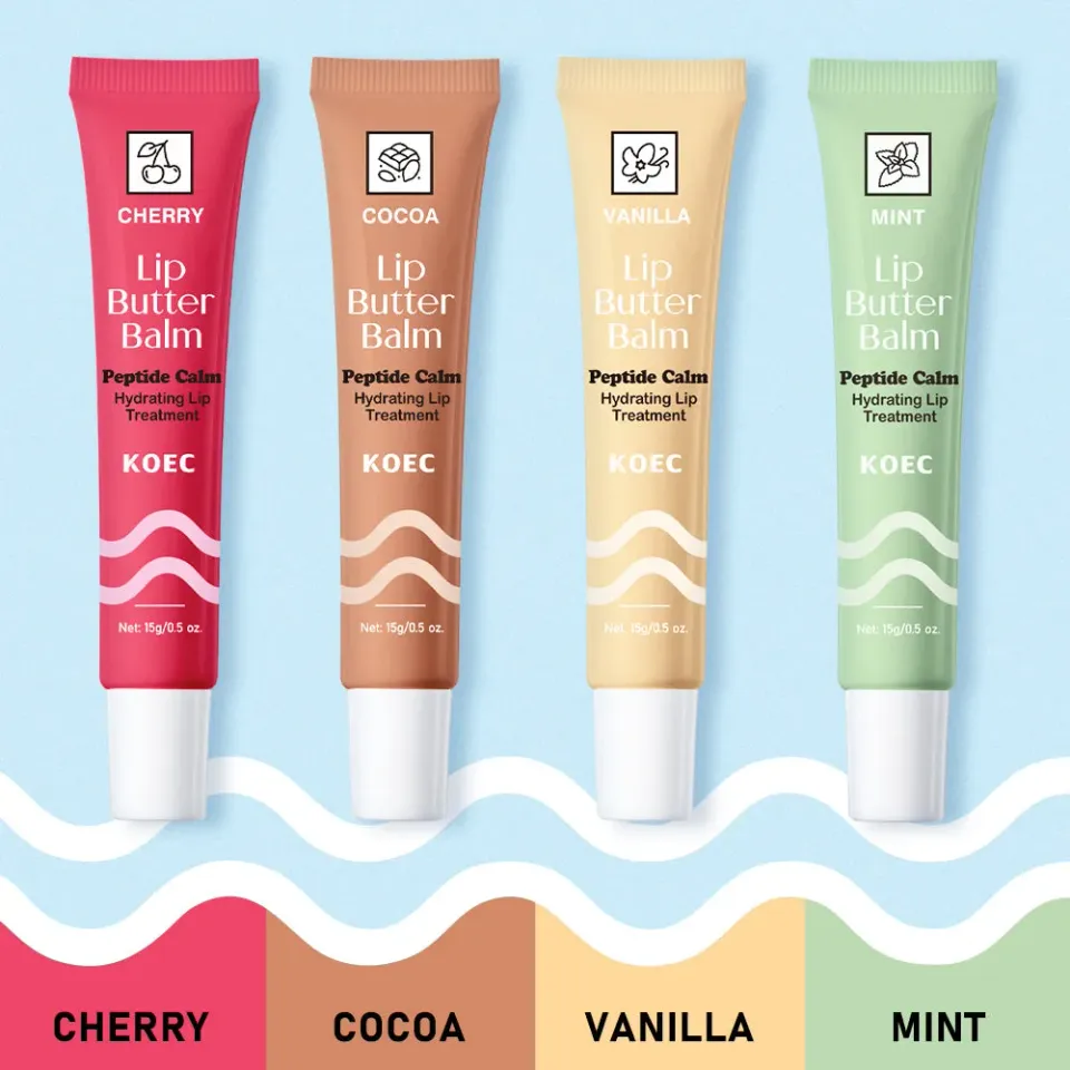 KOEC Peptide Calm Lip Butter Læbebalsam 4 stk sæt