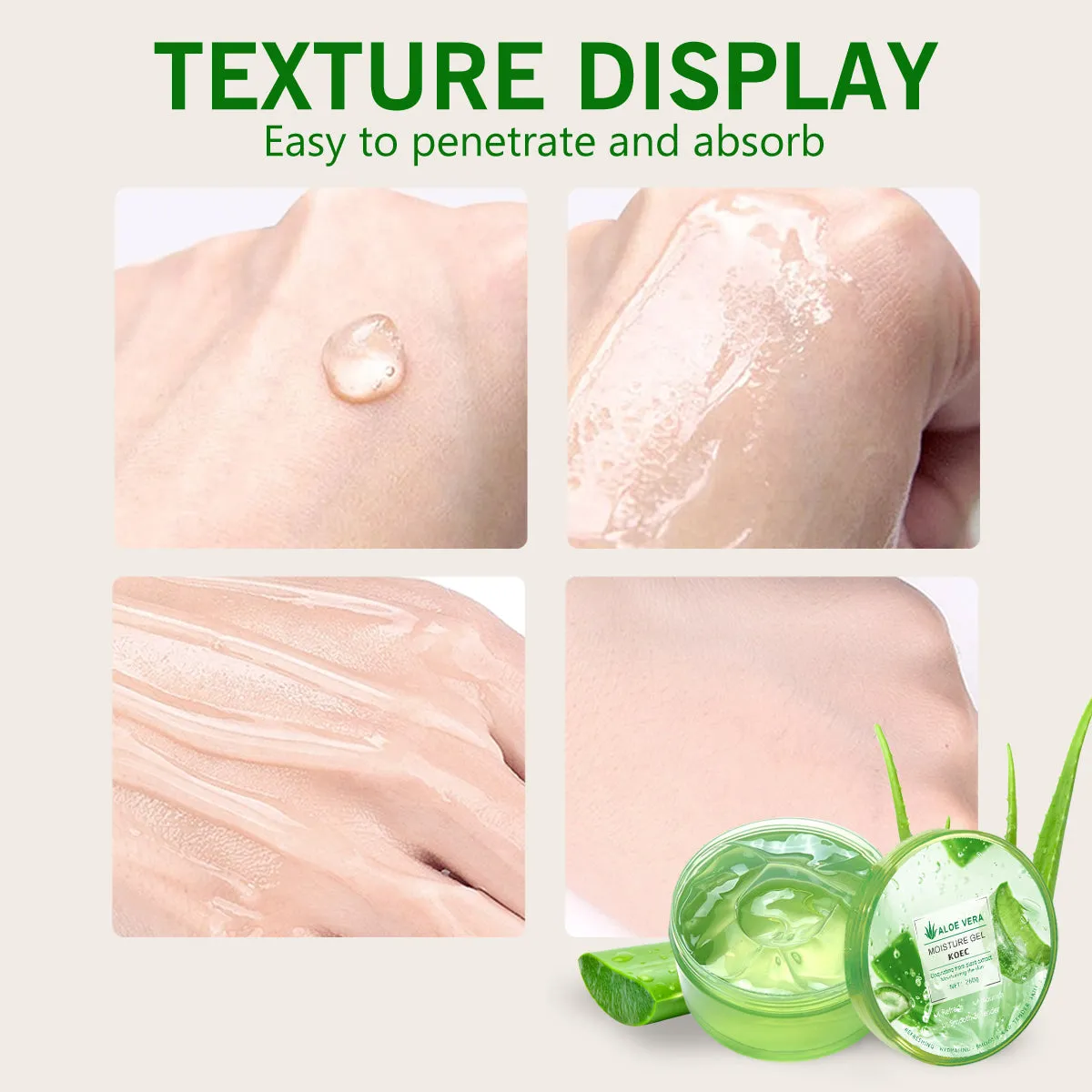 KOEC Aloe Vera fugtgel 260g uden parfume