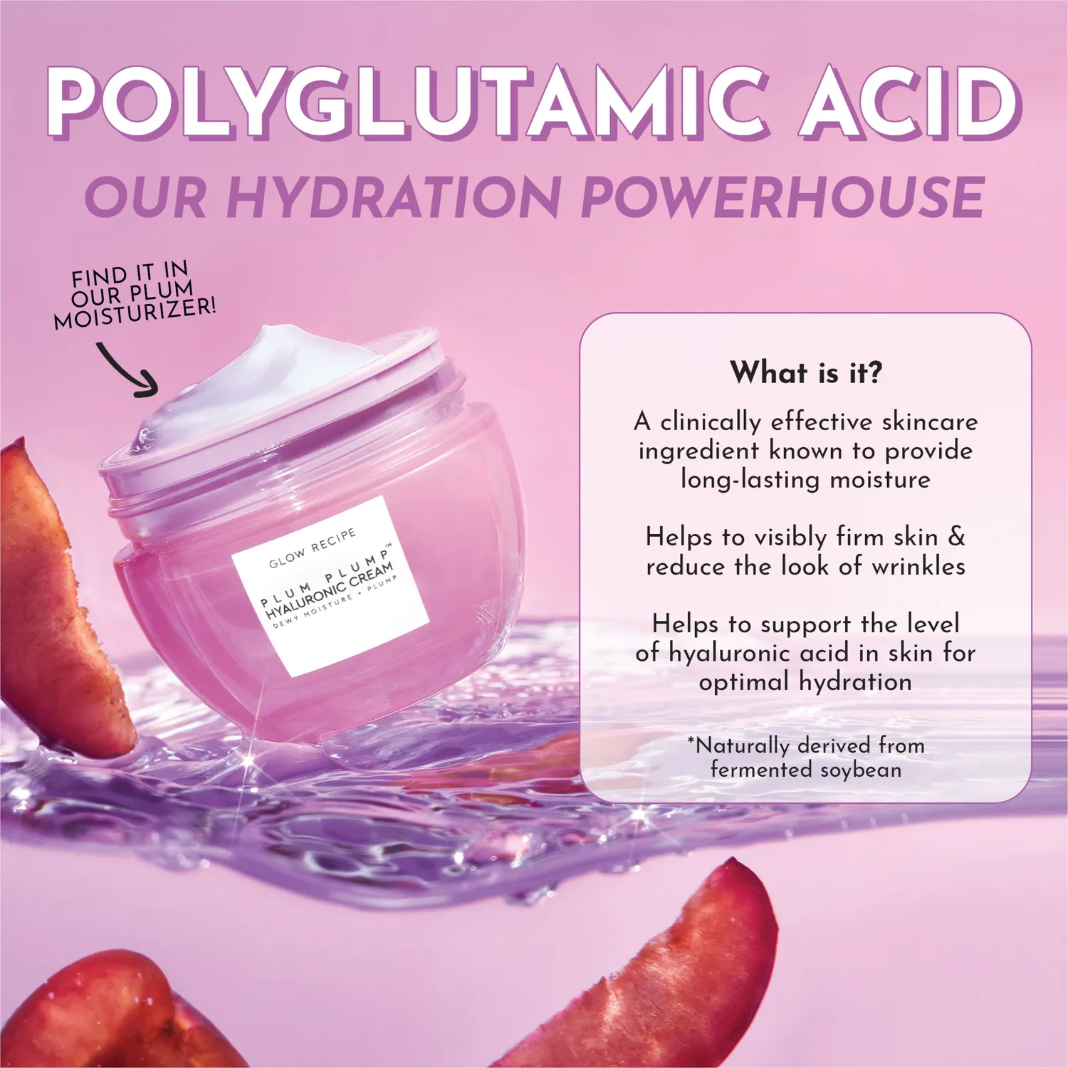 Glow Recipe Plum Plump Hyaluronic Creme 50ml fugt