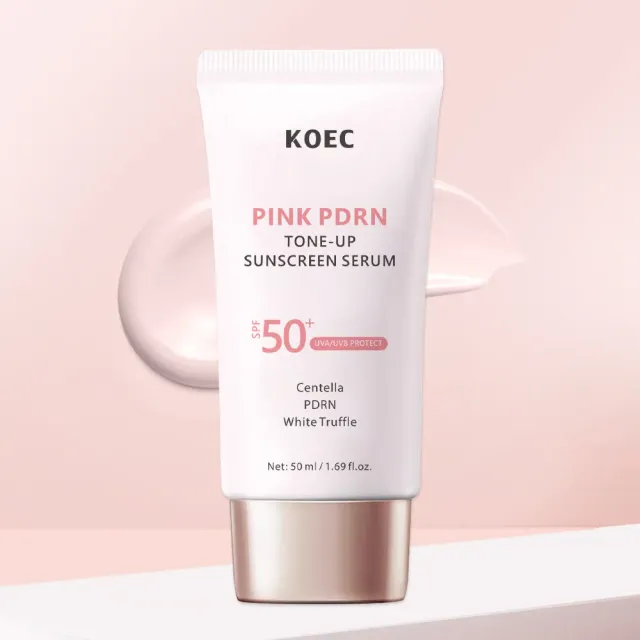 KOEC Pink PDRN Tone-Up Sunscreen Serum solcreme serum