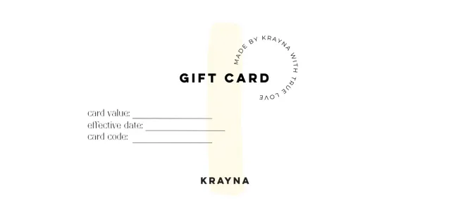 Krayna vegansk gavekort 150 euro til ansigtspleje
