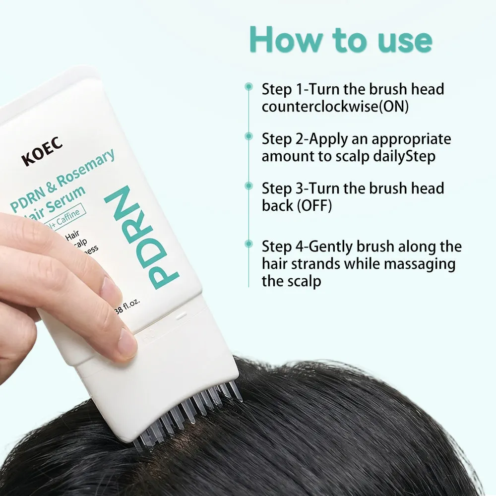 KOEC PDRN Massage Brush Hair Serum hårserum hovedbund