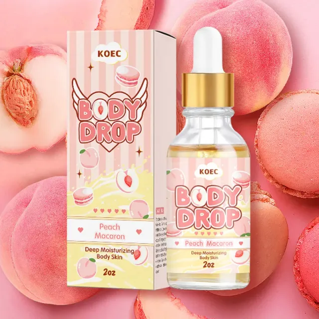 KOEC Peach Macaron kropsolie 2oz med fersken