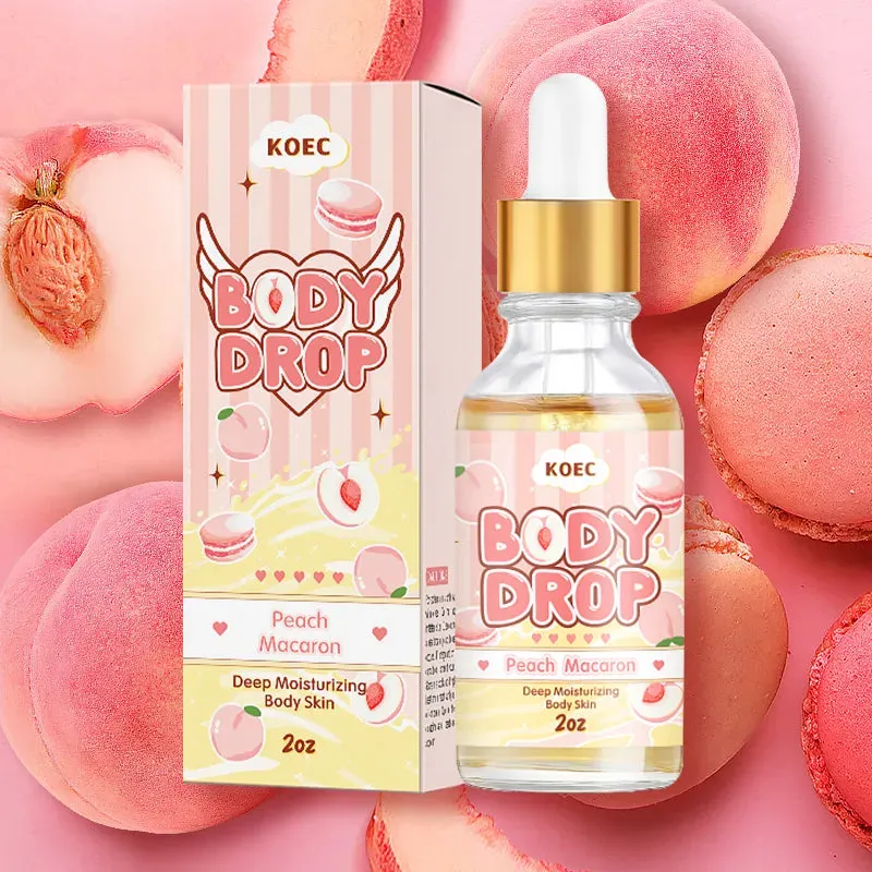 KOEC Peach Macaron kropsolie 2oz med fersken