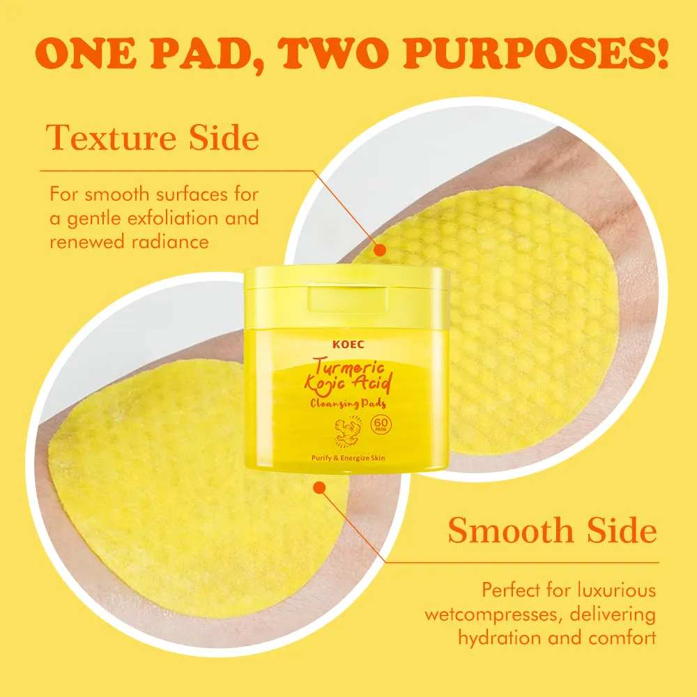 KOEC Kojic Acid Turmeric Cleansing Pads renseservietter
