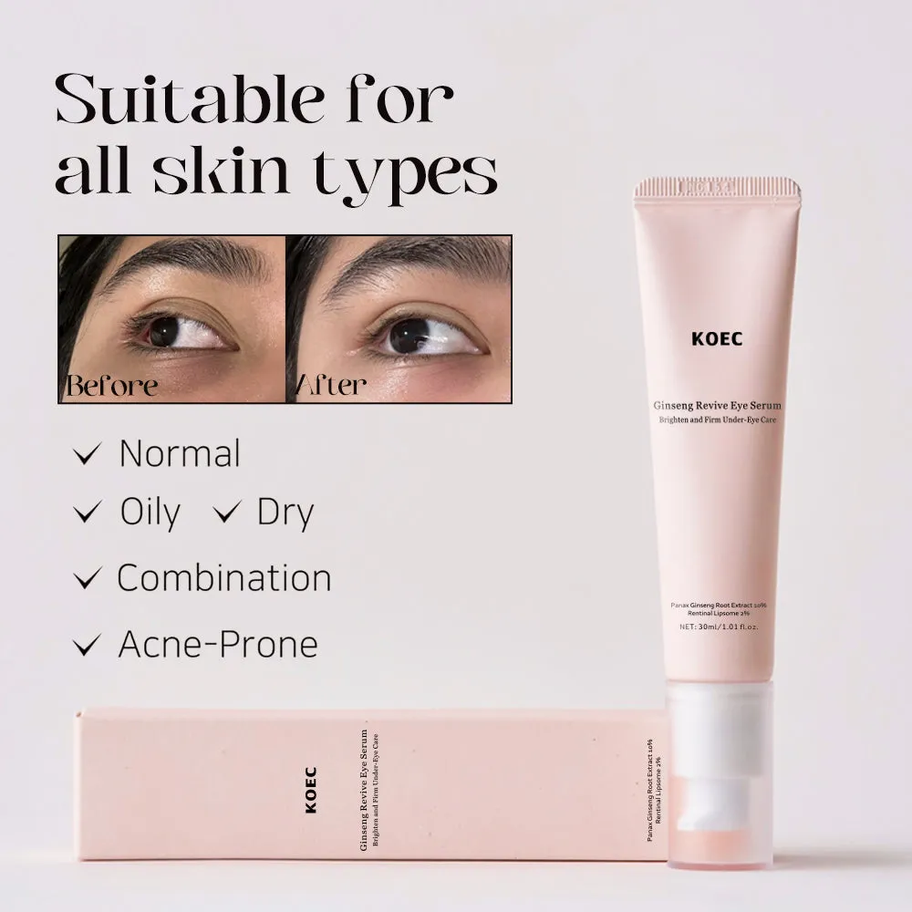 KOEC Revive Ginseng + Retinal øjenserum 30ml opstrammende