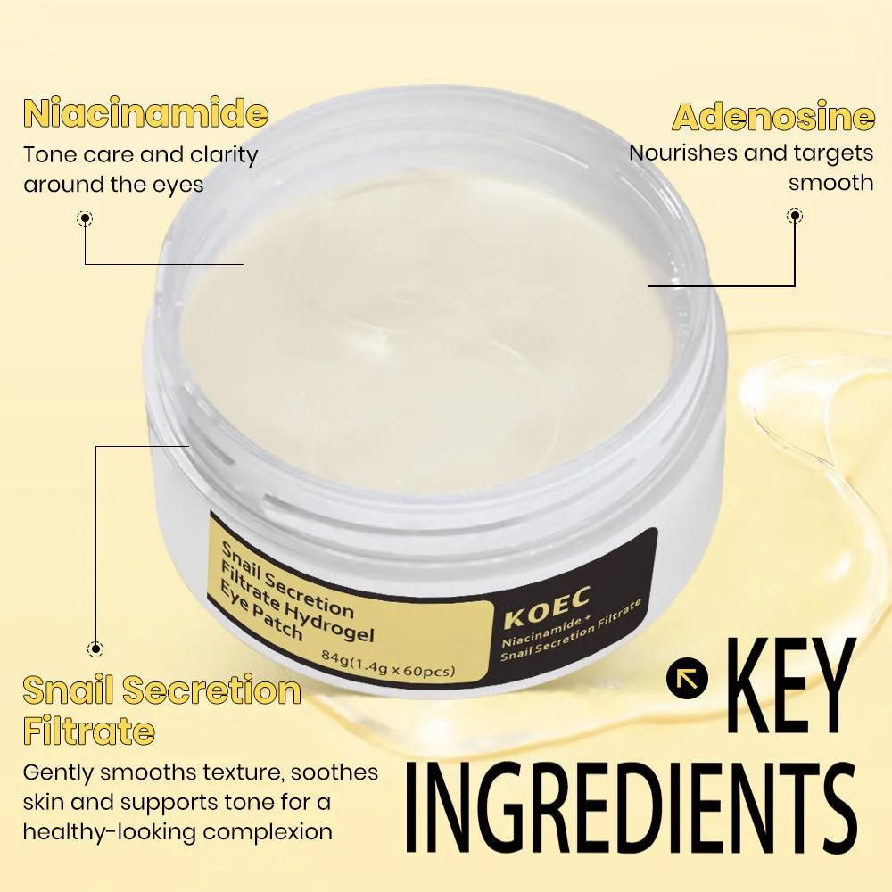 KOEC Snail øjenmaske hydrogel 1 stk