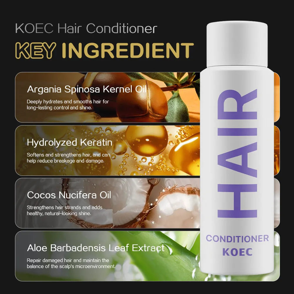 KOEC Hydrating Shampoo & Conditioner Set 2x200g til tørt hår