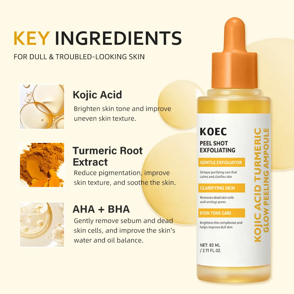 KOEC Kojic Acid Turmeric Glow peeling ampoule mod mat hud