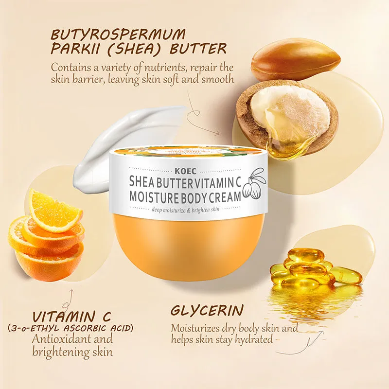 KOEC Shea Butter Vitamin C Moisture bodycreme 1 stk 24h fugt