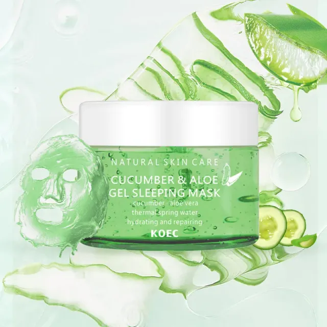 KOEC Cucumber Aloe natmaske gel 150g til tør hud