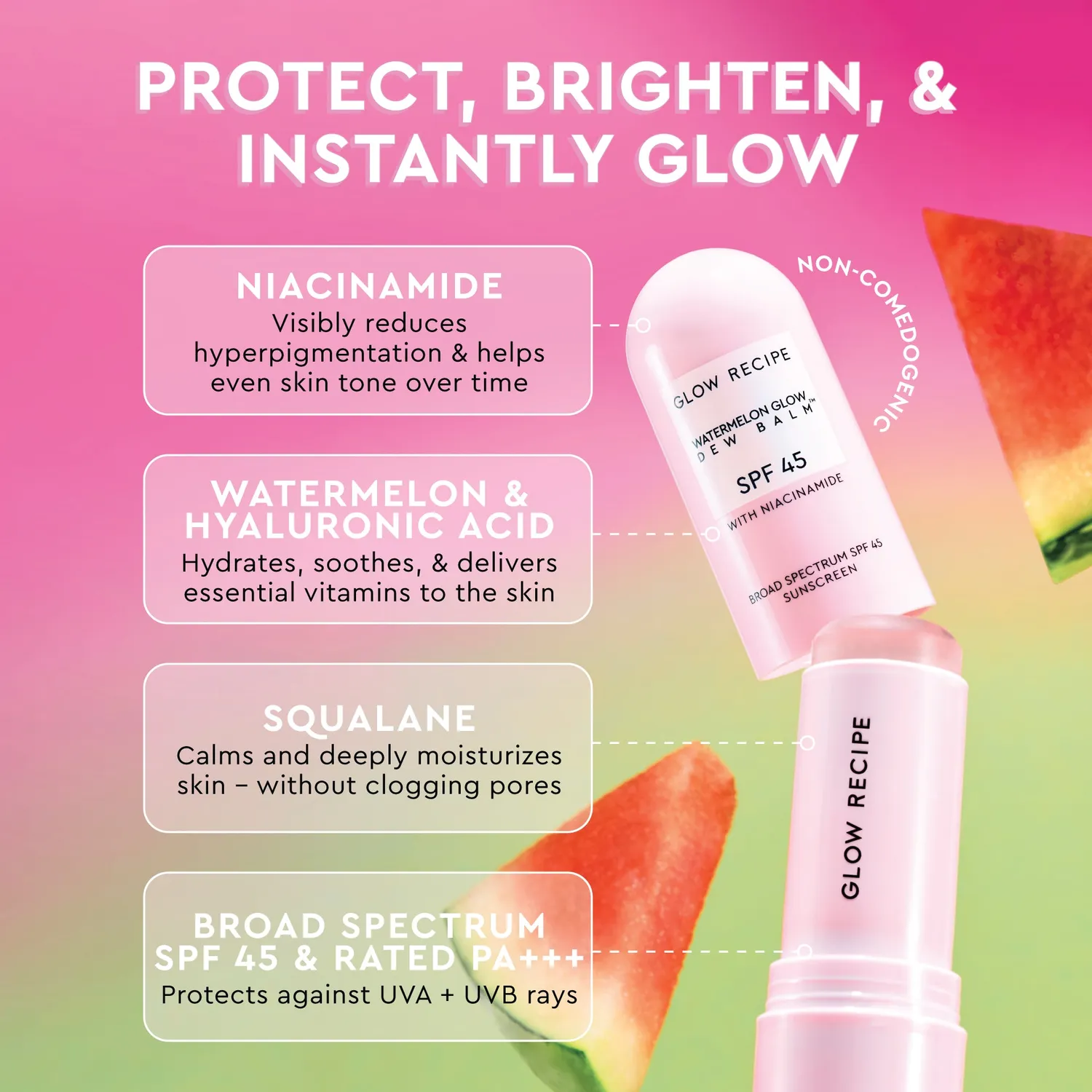 Glow Recipe Watermelon Niacinamide solbalm SPF45 16,5g