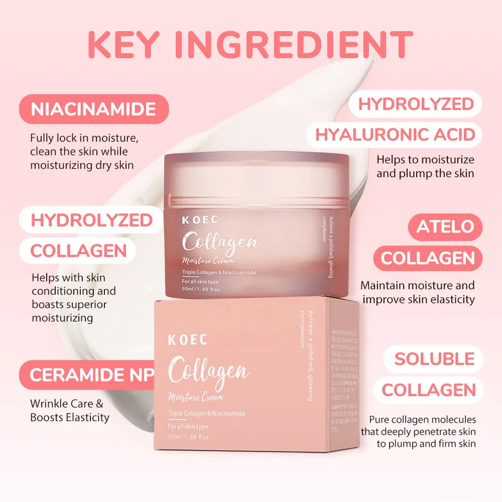 KOEC Triple Collagen ansigtscreme fugt til tør hud