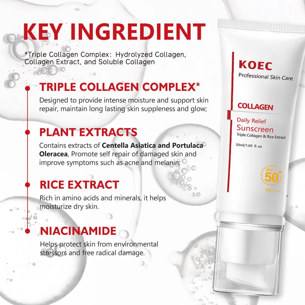 KOEC Collagen Daily Relief solcreme med niacinamide