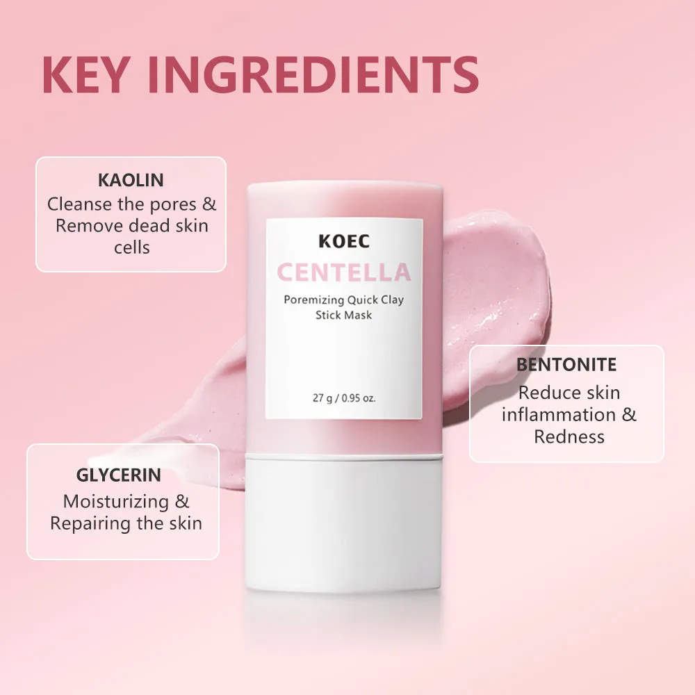 KOEC Centella Poremizing lermaske stick mod porer