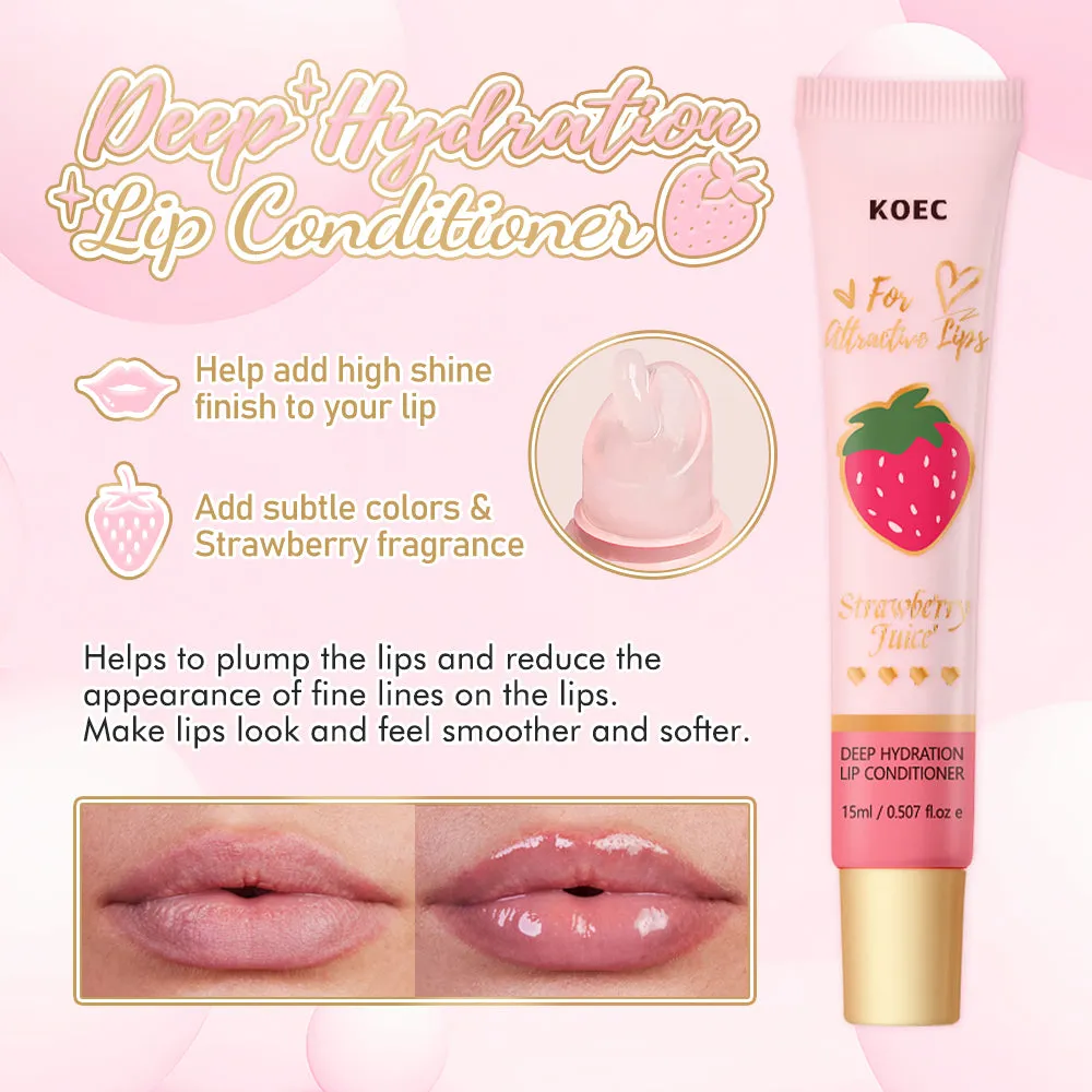 KOEC Strawberry Juicy læbesæt balm og olie jordbær