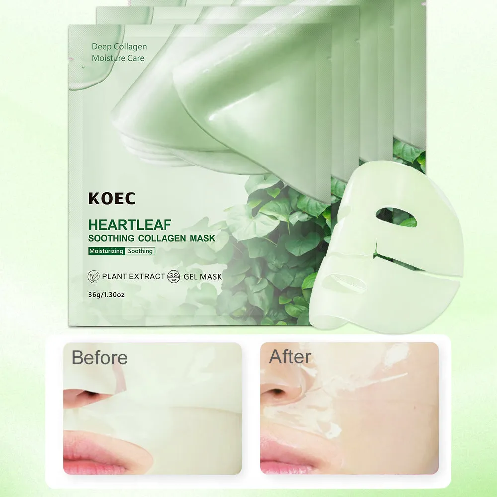 KOEC Heartleaf Collagen maske 4 stk fugt beroligende