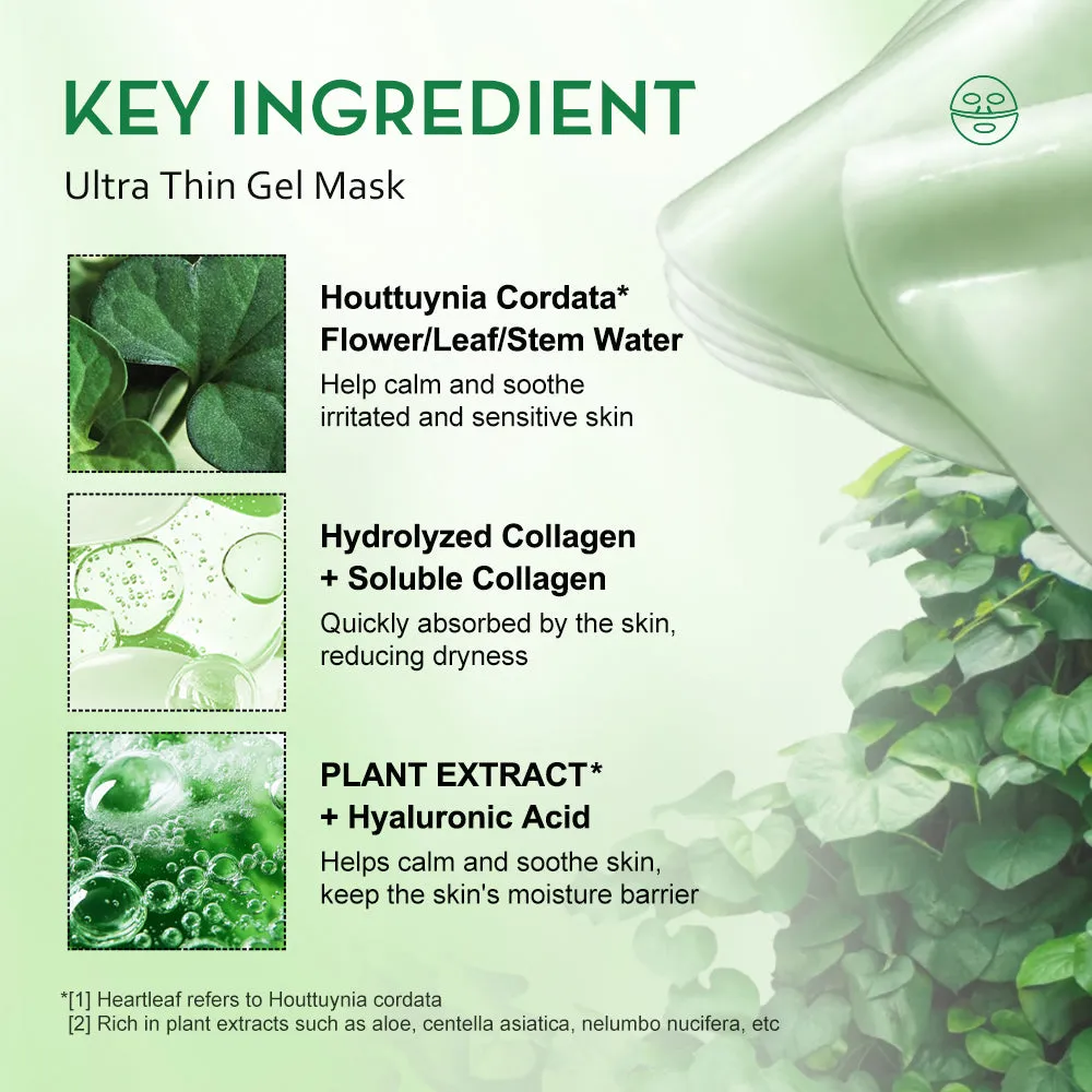 KOEC Heartleaf Collagen maske 4 stk fugt beroligende