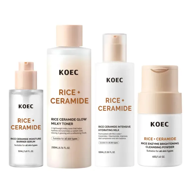 KOEC Rice Ceramide hudplejesæt til tør hud barriere