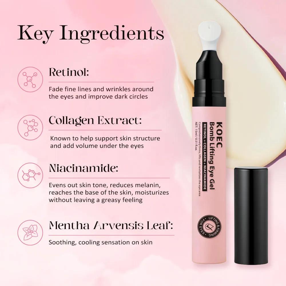 KOEC Boom Lifting Collagen øjengel 1 stk kølende