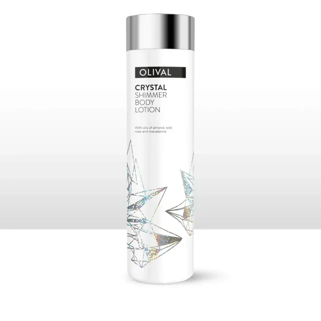 Olival Crystal Shimmer bodylotion med sølvglans