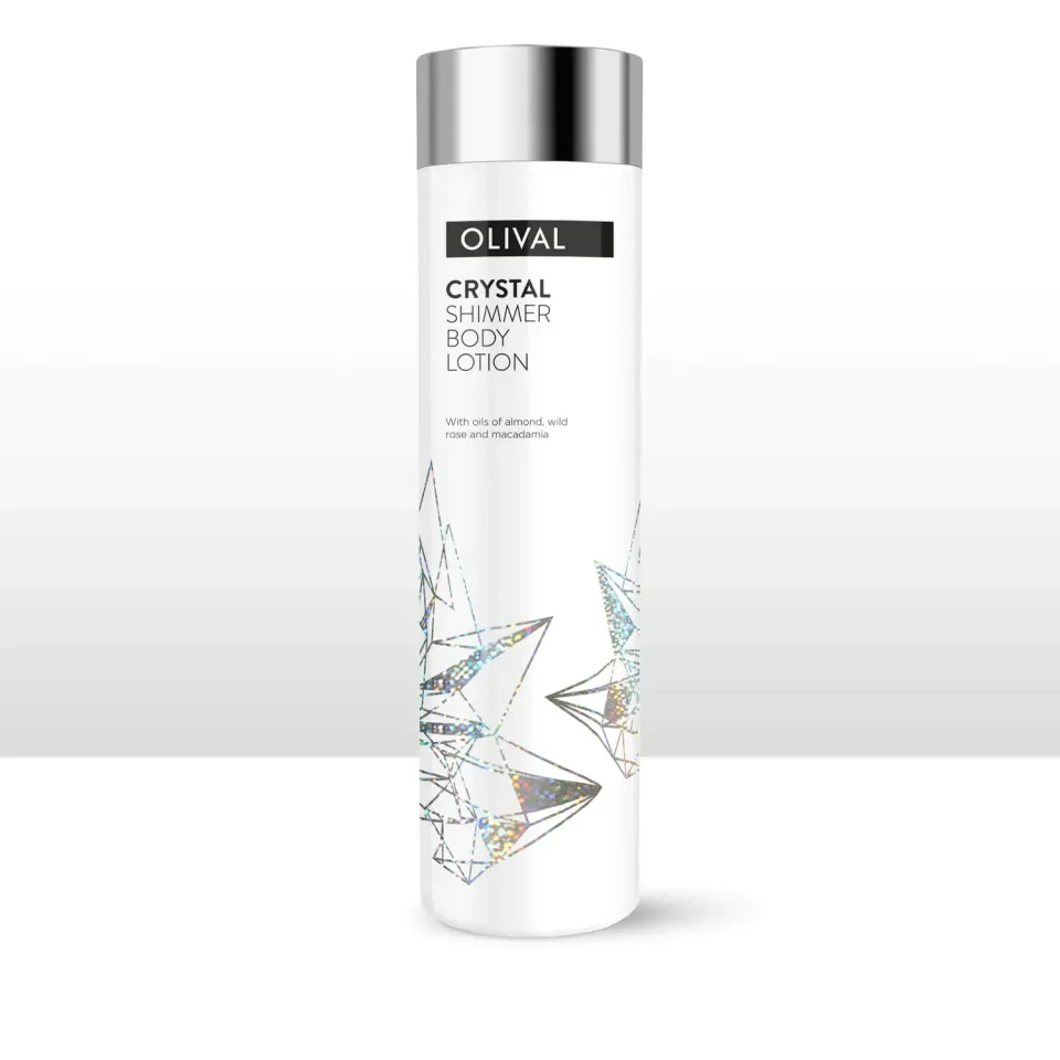 Olival Crystal Shimmer bodylotion med sølvglans