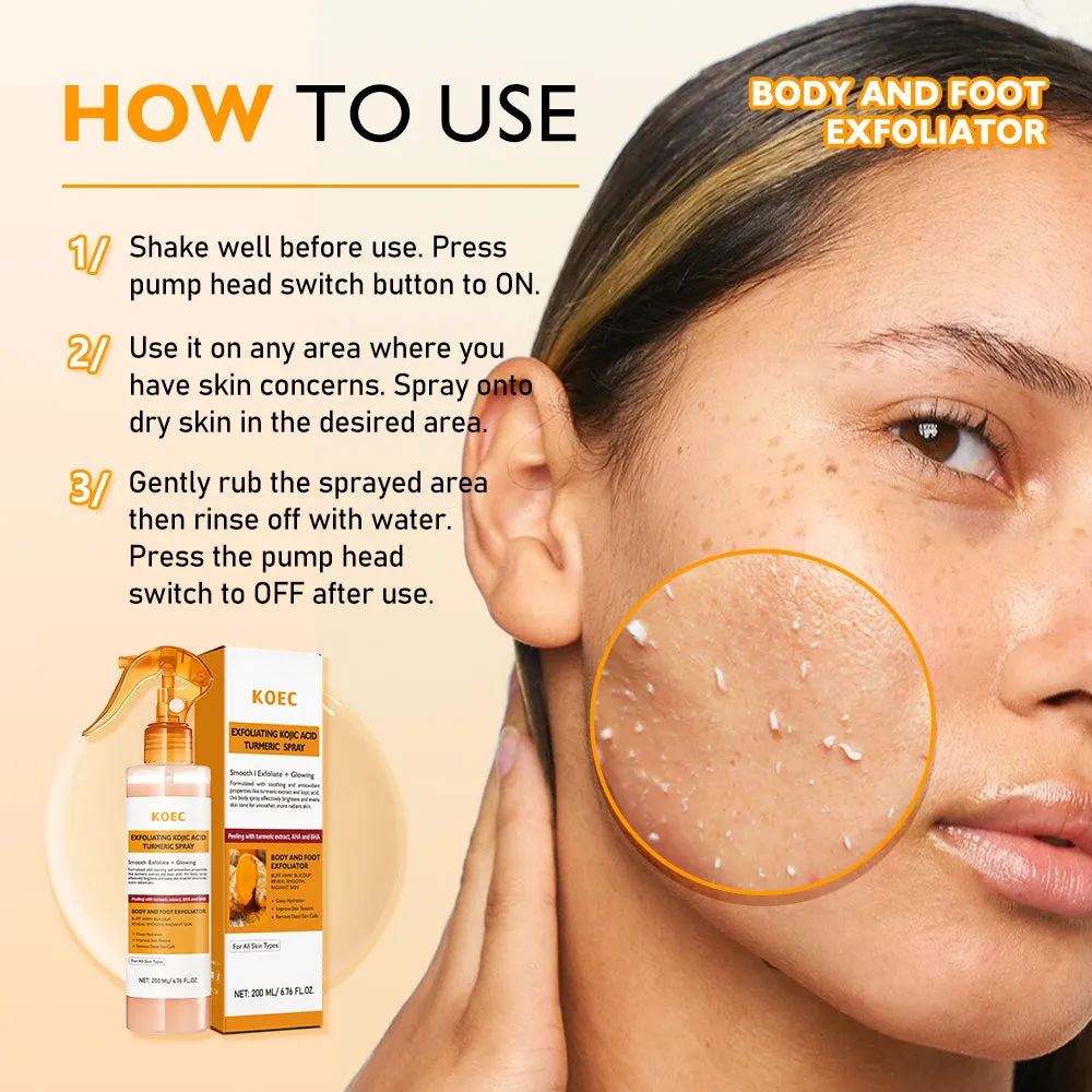 KOEC Exfoliating Kojic Acid Turmeric bodyspray 200g