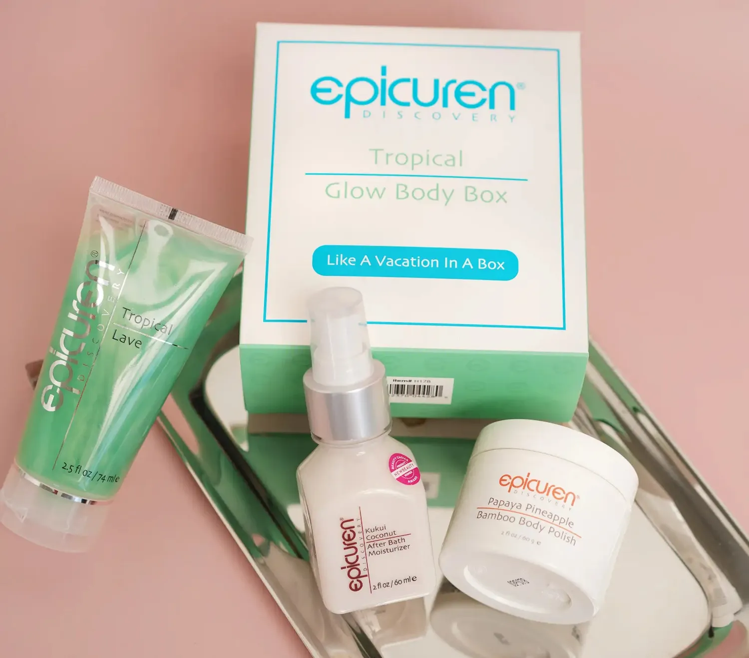 Epicuren Tropical Glow Body Box bodysæt 3 dele