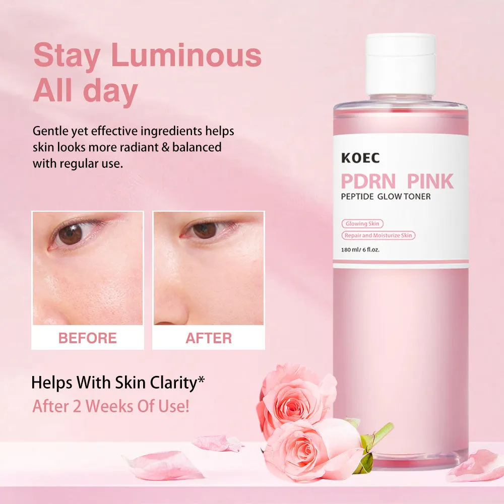 KOEC PDRN Pink Peptide toner 180 ml med rose