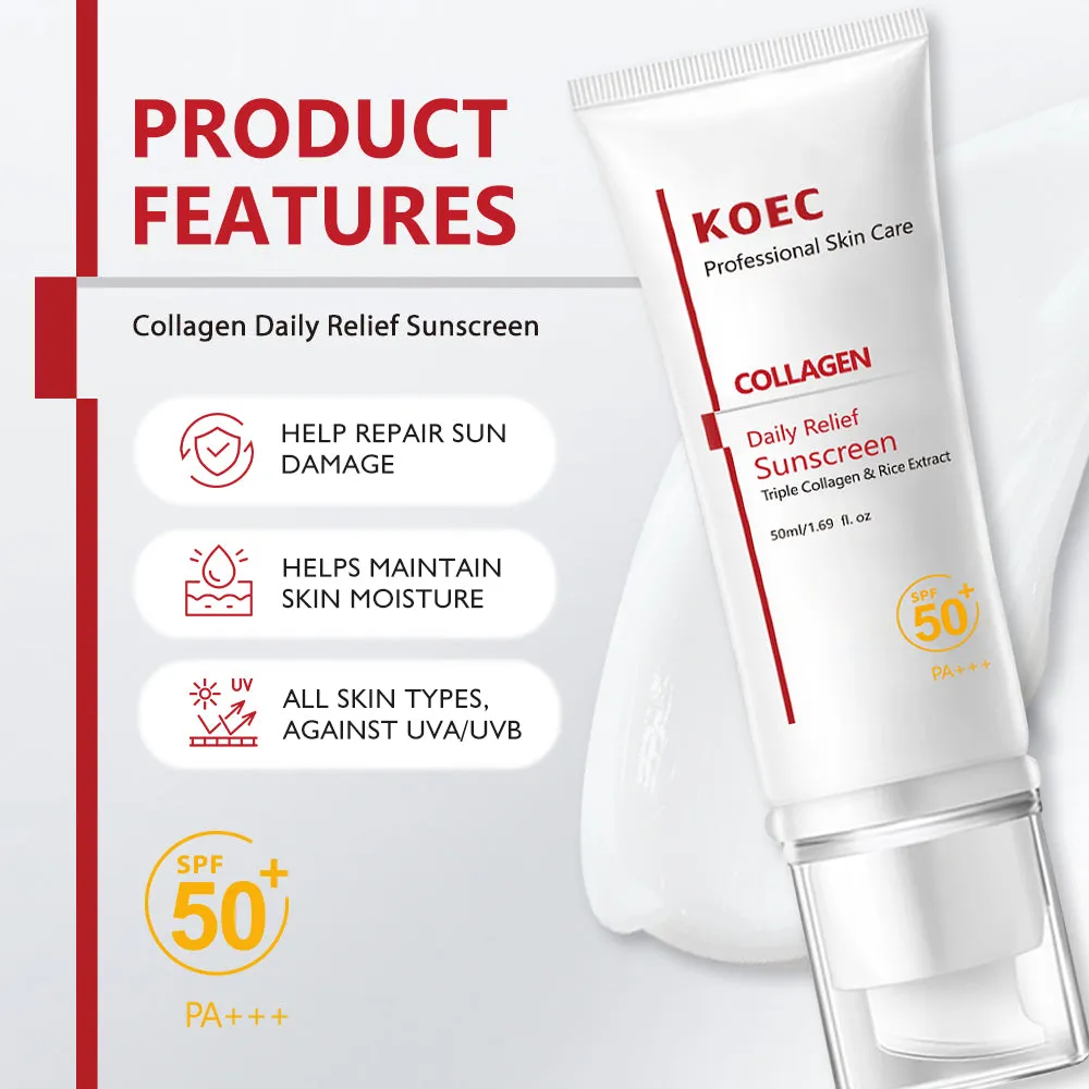 KOEC Collagen Daily Relief solcreme med niacinamide
