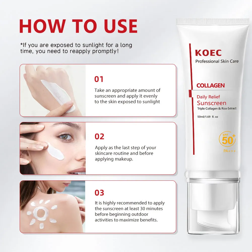 KOEC Collagen Daily Relief solcreme med niacinamide