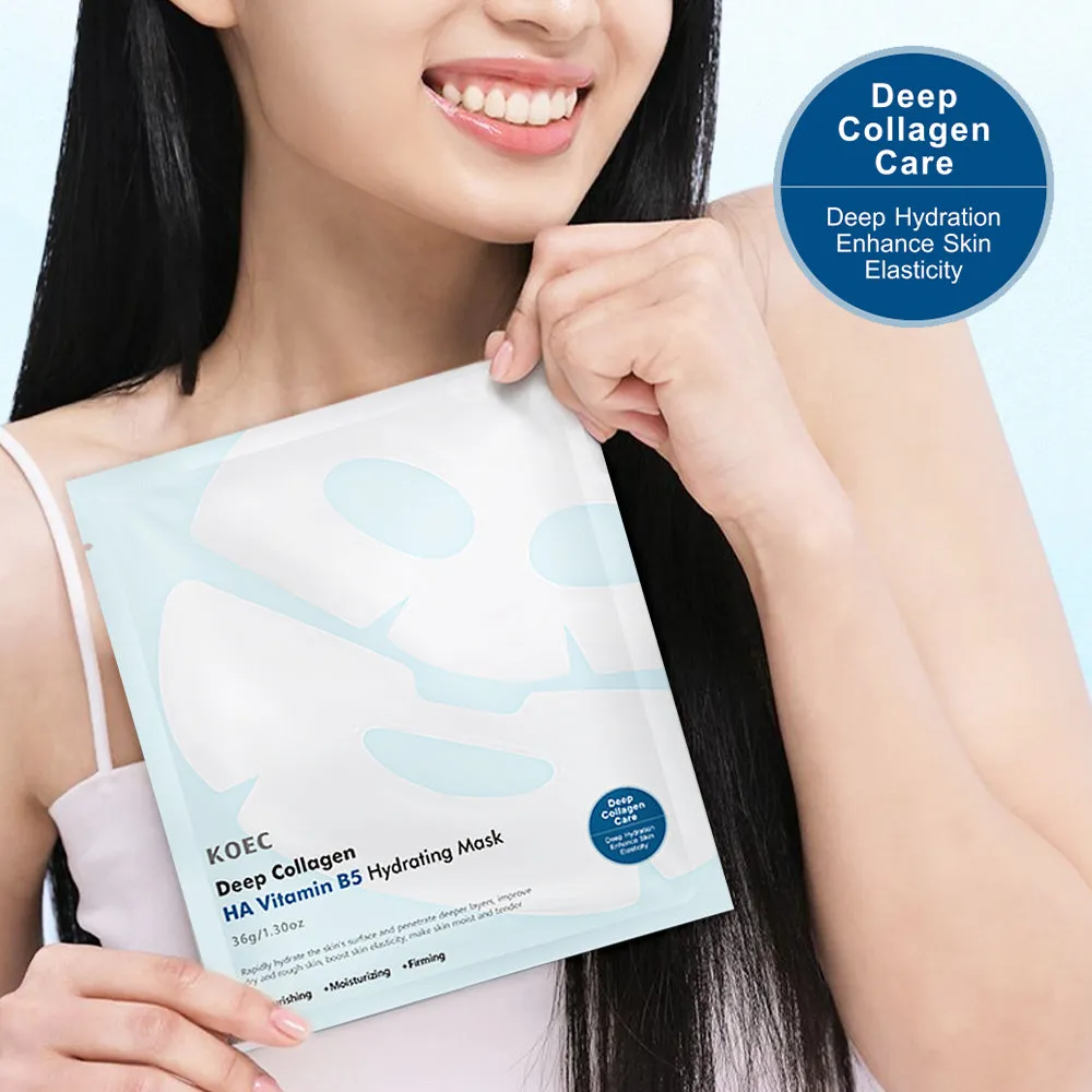 KOEC Deep Collagen HA Vitamin B5 maske 4 stk til tør hud