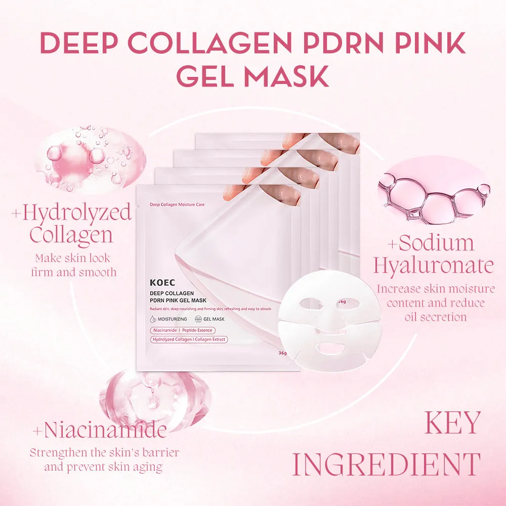 KOEC Deep Collagen PDRN Pink gelmaske fugt og glød