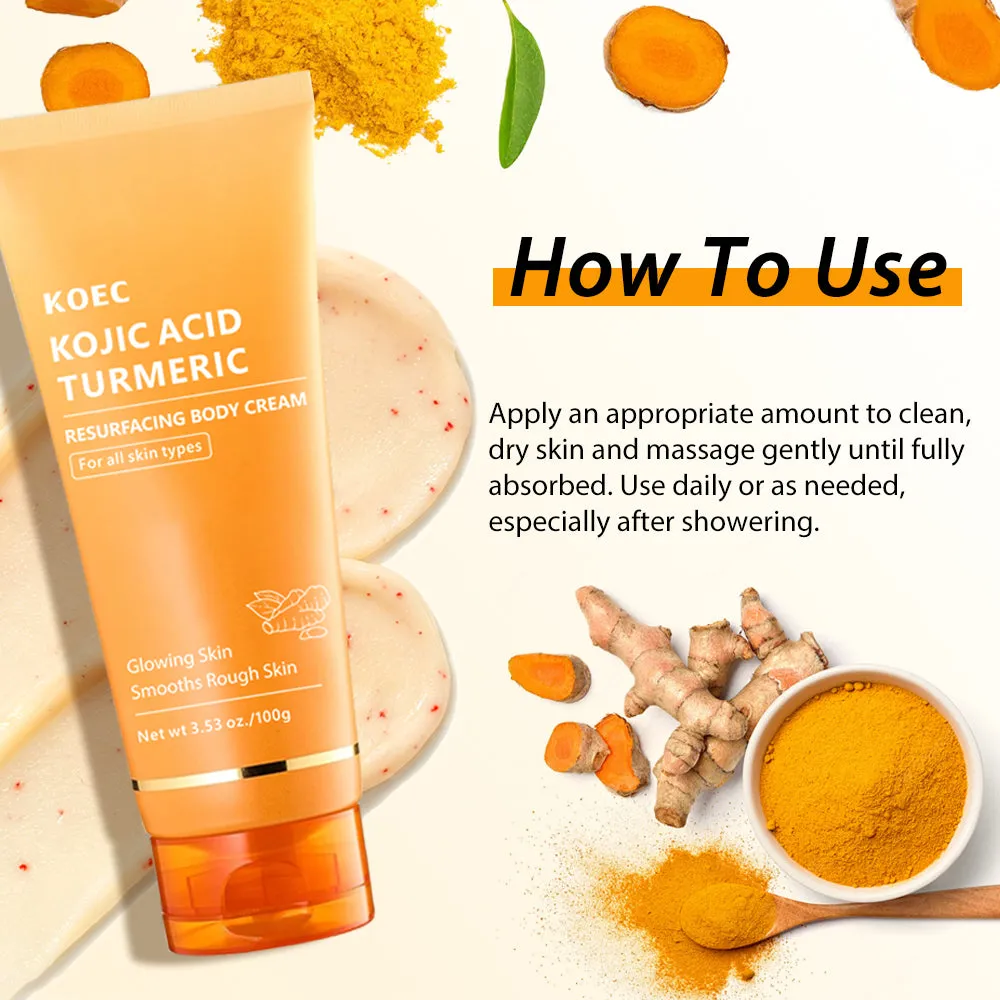 KOEC Kojic Acid Turmeric kropscreme mørke pletter