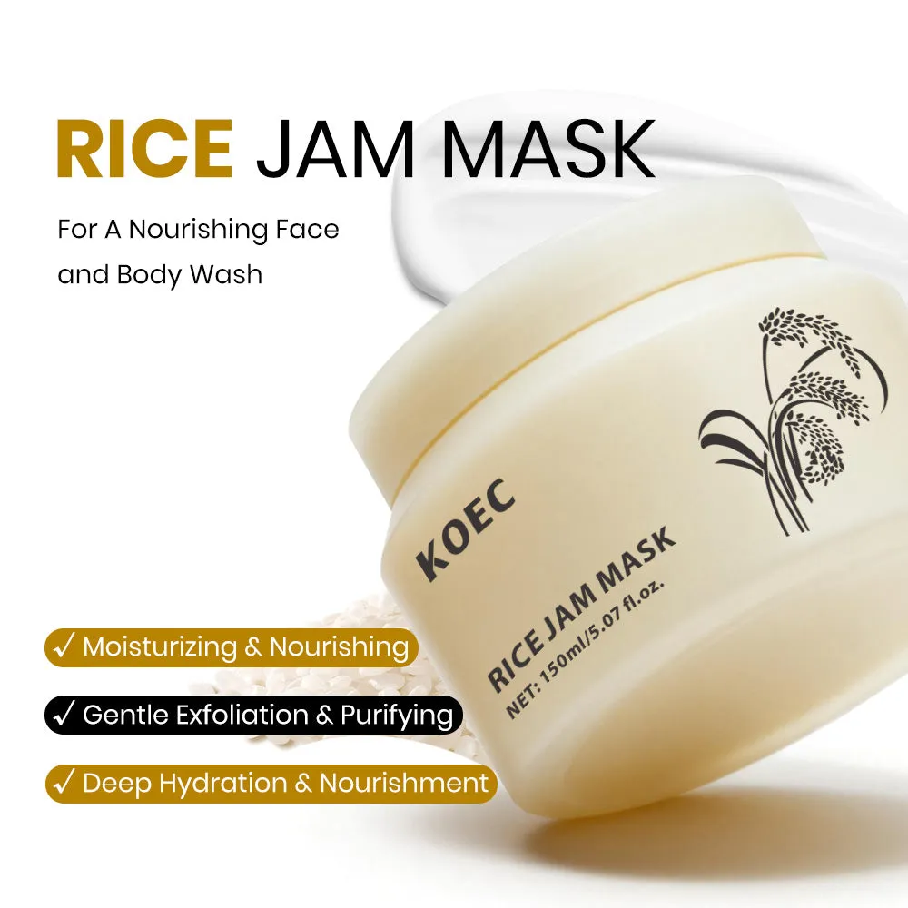 KOEC Rice Jam ansigtsmaske 150g opklarende til mat hud
