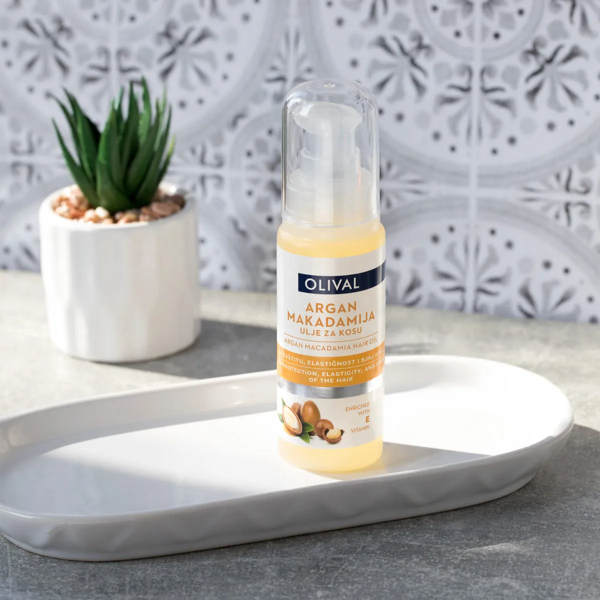 Olival Professional Argan Macadamia hårolie vitamin E