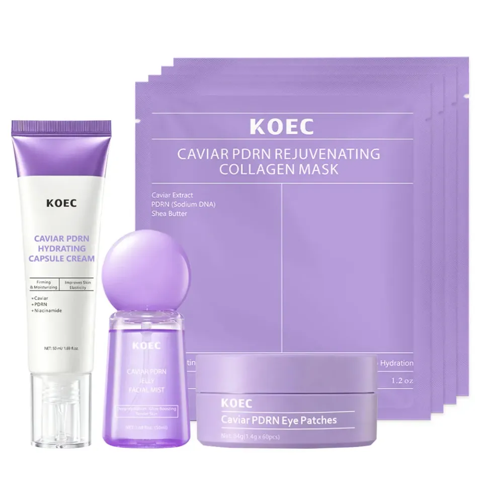 KOEC Caviar PDRN hudplejesæt 4 dele opstrammende